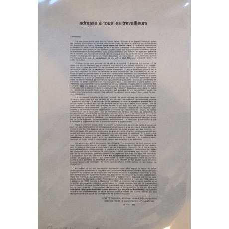 [Guy DEBORD] Adresse à tous les travailleurs, 1968