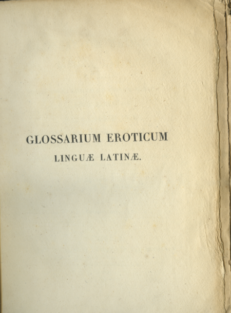 GLOSSARIUM EROTICUM
