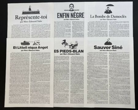 Marc-Edouard NABE. Les tracts.