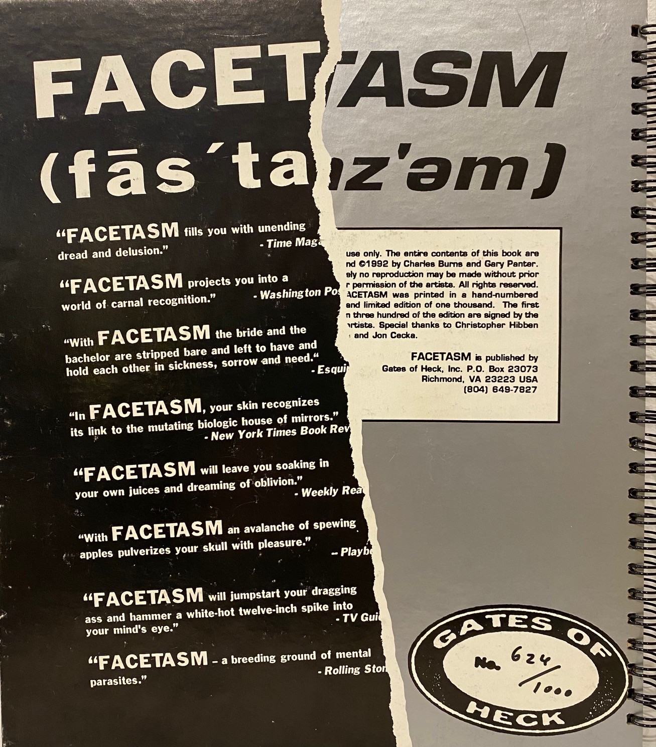 Gary PANTER & Charles BURNS, Facetasm, 1ère édition – Image 3