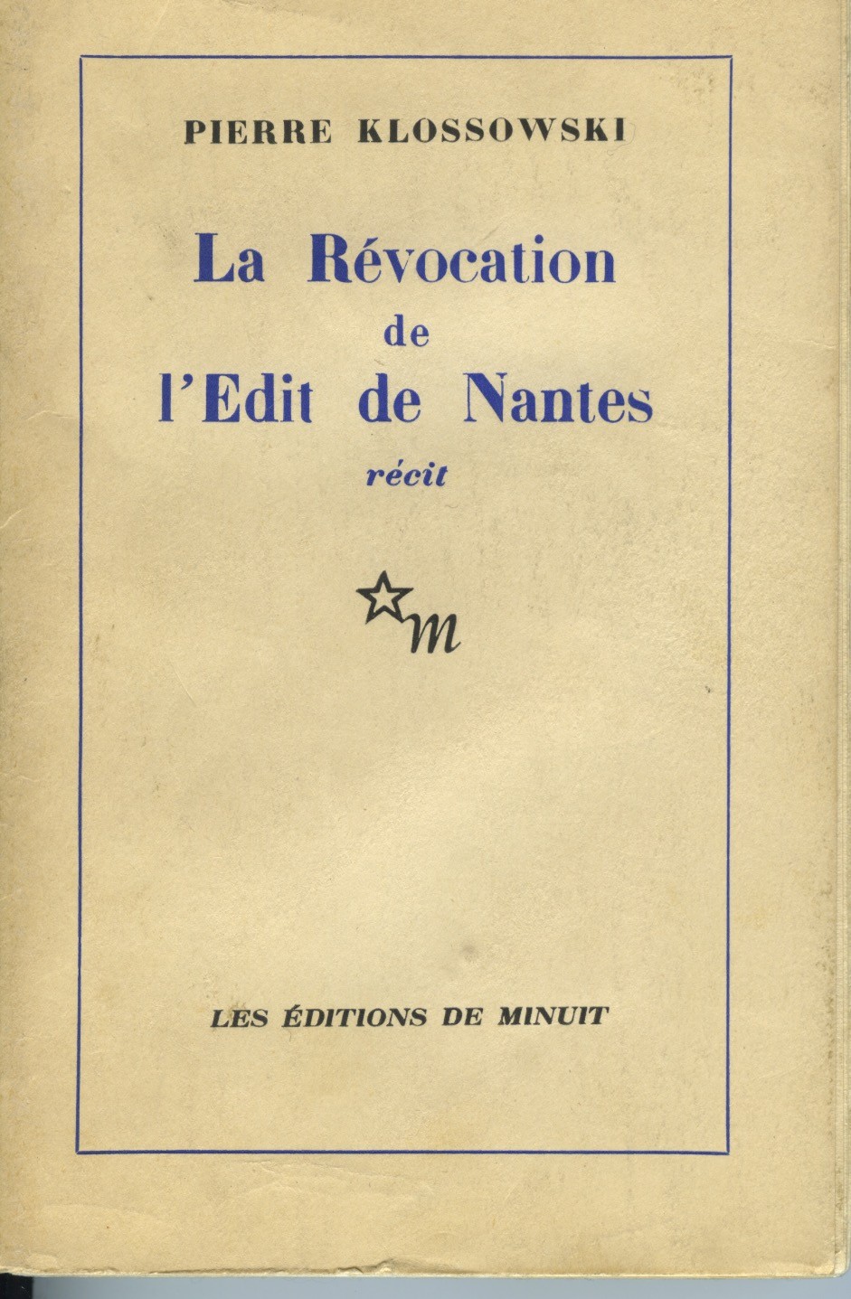 LA RÉVOCATION DE L'ÉDIT DE NANTES